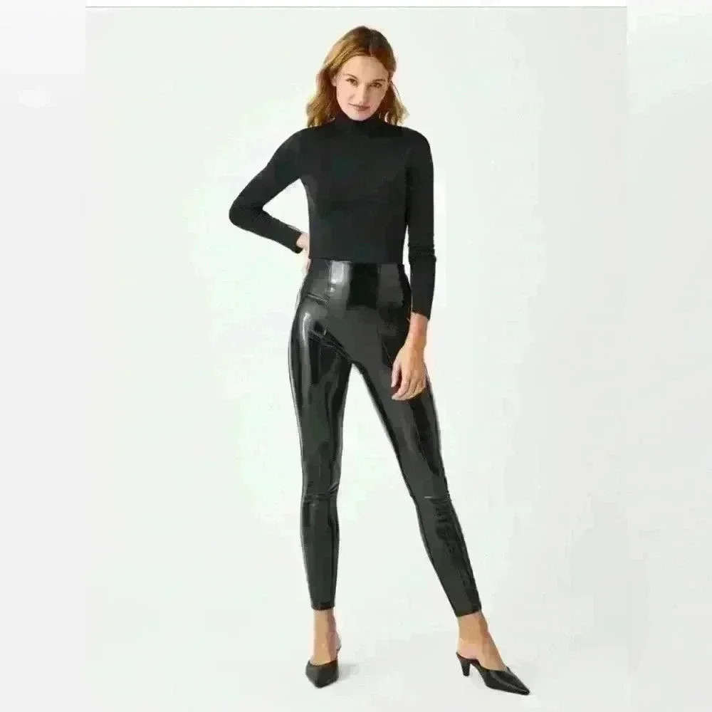 NWT Spanx Faux Large Patent Leather Legging Item# 2C - Picture 3 of 12